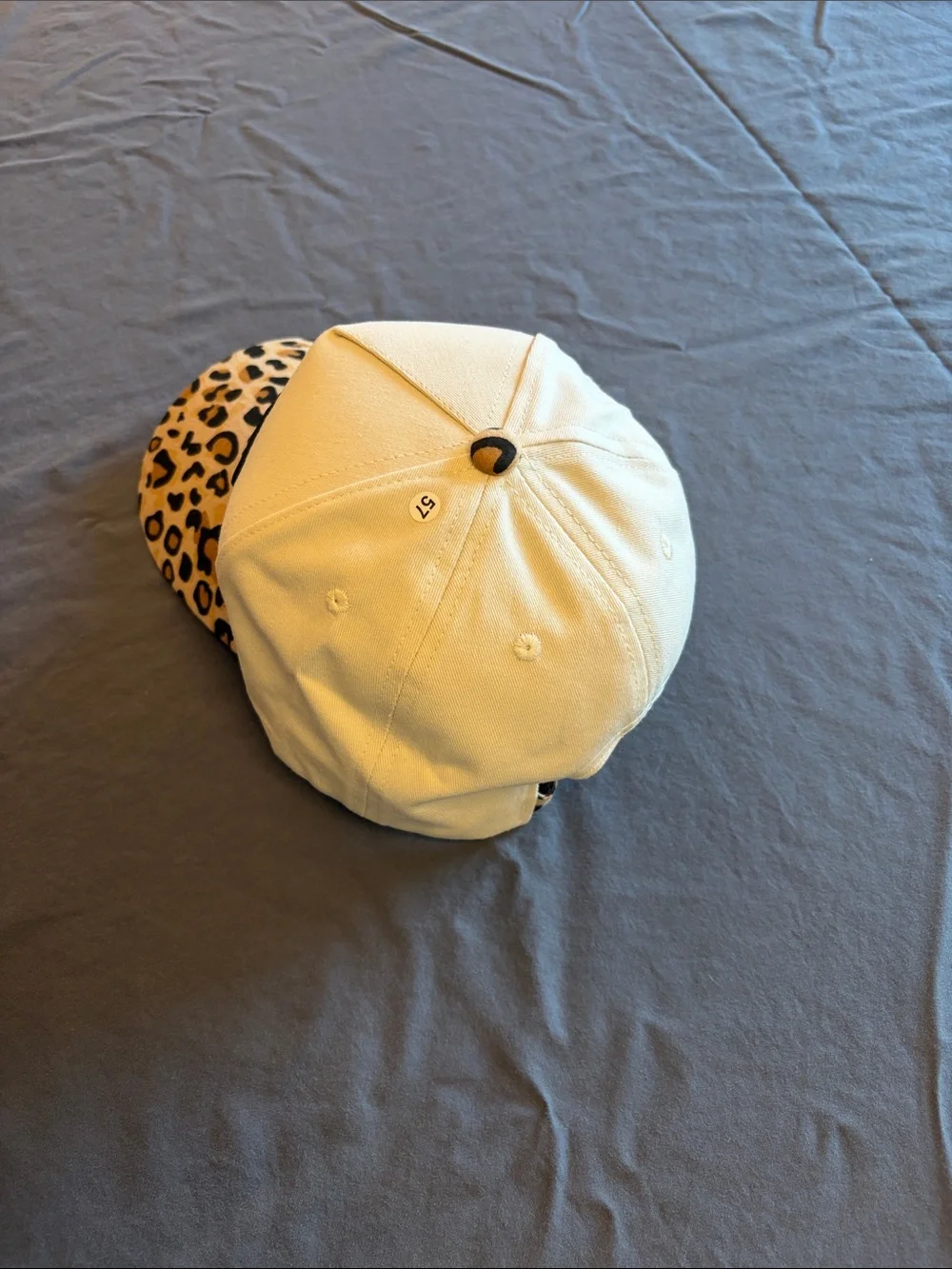 YALL NEED JESUS Cap with Leopard Brim - Cream